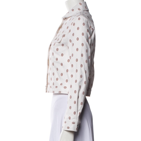 Hermes White and Brown Patterned Jacket - Picture 3 of 4